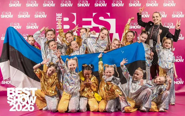 Dance Republicu lapsed Eesti lipuga Best Show 2026 võistlusel Riias